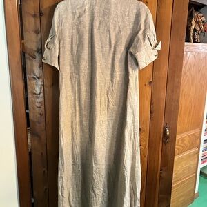 Harve Benard Beige Linen Dress